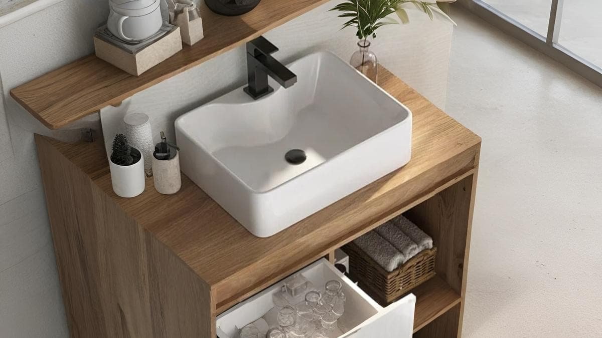 imagem de pia de banheiro