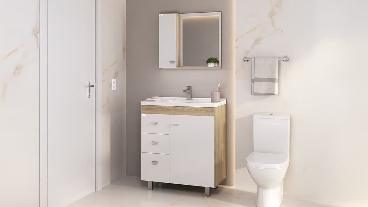 gabinete para banheiro com pes baixos