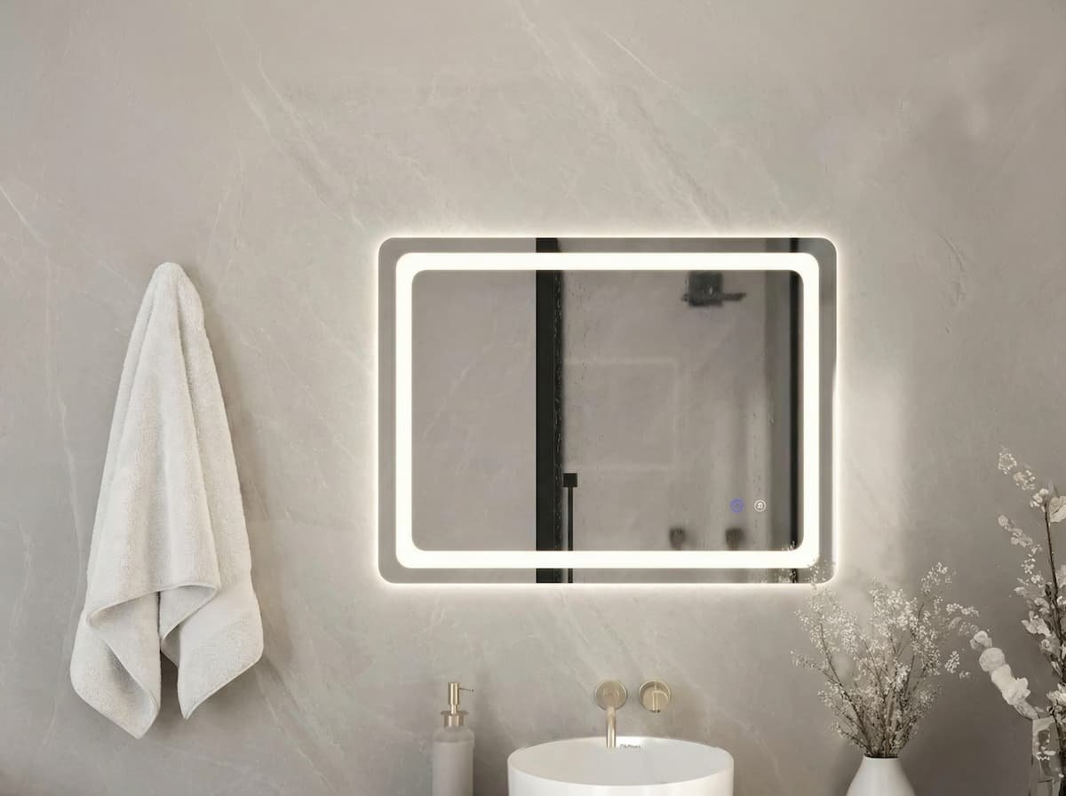 espelheira quadrada com led
