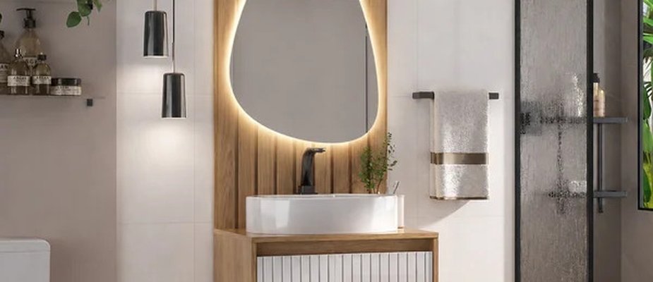 Painel ripado no banheiro: o elemento arquitetônico que substitui o azulejo decorativo